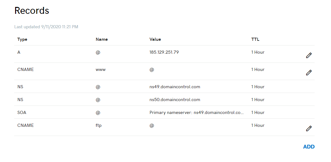 point domain to vps